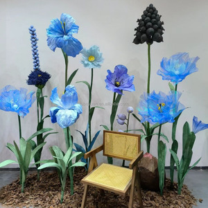 H101 fiori <span class=keywords><strong>di</strong></span> seta <span class=keywords><strong>di</strong></span> <span class=keywords><strong>carta</strong></span> gigante fatti a mano <span class=keywords><strong>di</strong></span> <span class=keywords><strong>papavero</strong></span> <span class=keywords><strong>di</strong></span> mais con striscia a LED utilizzati fiori giganti artificiali per la decorazione <span class=keywords><strong>di</strong></span> eventi nuziali - Product Image 2