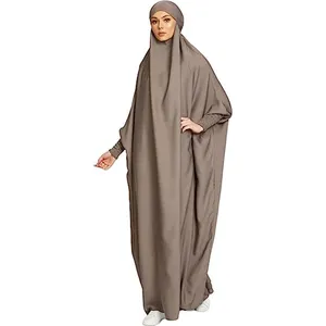 Robe musulmane pour femme Ramadan Vêtement de prière une pièce Hijab Abaya Dubai Islam Robe African Turkey Caftan