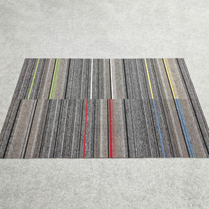 Alfombra Moderna Antideslizante de Betún, en Losetas Cuadradas, con Pelo en Bucle, Rayada, Ignífuga, de Nailon, para Uso Comercial, Oficina, Hogar, Gimnasio, Sala de Estar - Product Image 5