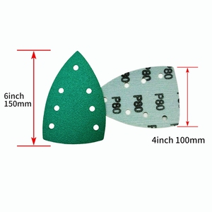 100x150mm 7 lỗ màu xanh lá cây phim Zirconia chà nhám Pad 60-2000 # 100% móc và vòng lặp công cụ mài mòn sản phẩm - Product Image 2