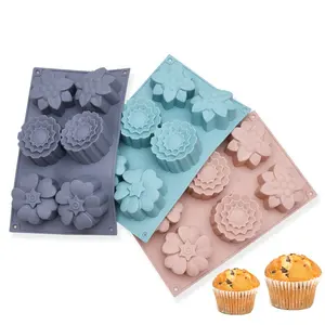 Food Grade Popular Hot Wholesale Silicone Cake Mold Nonstick Heat Resistant Dessert Baking Silicone Cup Reusable Cake Molds