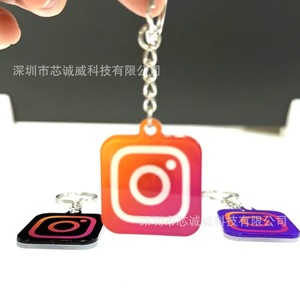 Porte-clés NFC en acrylique, carte passive 144 octets pour URL, texte, cartes de visite, cadeau promotionnel, breloque - Product Image 3