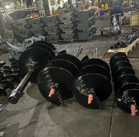 Tarière hydraulique pour pelle, attache à enfiler, capacité de creusement personnalisable, pour piquets de clôture et plantation d'arbres