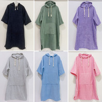 Cape à séchage rapide absorbante personnalisée adulte enfants plage Surf natation plongée serviette à capuche avec poche Poncho serviette à langer