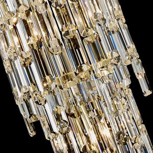 Candelabro de cristal extralargo de lujo, marco dorado, colgante escalonado, lámpara de techo para Villa, escalera, vestíbulo, Vestíbulo de Hotel - Product Image 3