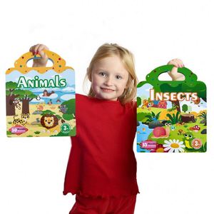 Libro de Pegatinas Reutilizables para Niños, con Diseños de Animales de Granja y Vehículos, Ecológico, Resistente al Agua, para Actividades Infantiles - Product Image 3