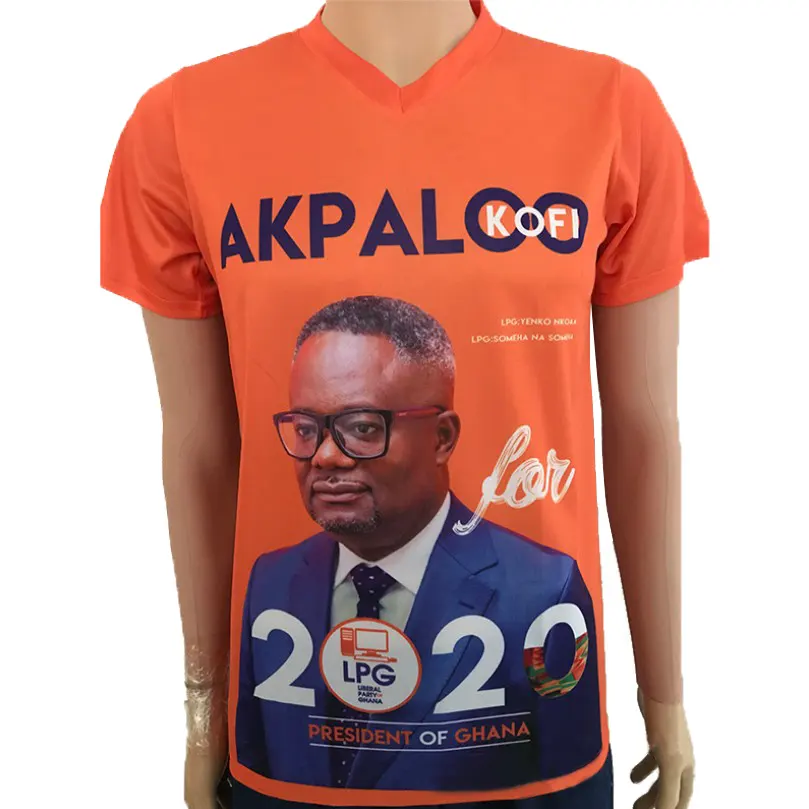 Grosir pakaian murah kaus Promosi poliester 100% kaus Padn cetak iklan es untuk pria pemilihan presiden