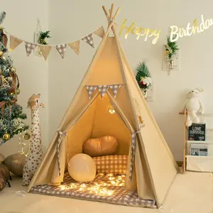 LM KIDS wooden house toy for children kids play tent house child tent tepee tent for kids