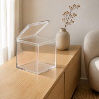 Boîte de présentation multifonctionnelle en acrylique au design moderne, boîte de rangement carrée en acrylique, organisateur simple en acrylique