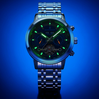 Montre mécanique de luxe MONTAGUT, automatique, multifonctionnelle, transparente, squelette en alliage, pour homme