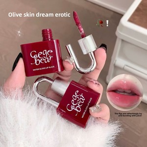 Gloss à lèvres liquide mat scintillant effet cœur, longue tenue, waterproof, pour un maquillage des lèvres doux et rêveur - Product Image 1