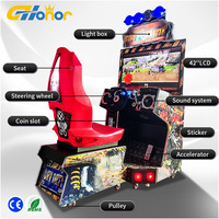 Machine de jeu d'arcade à pièces de monnaie, Machine de jeu de conduite sale, simulateur de voiture vidéo 3d, Machine de jeu de course