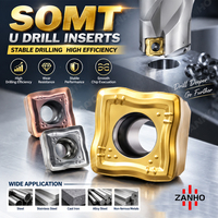Plaquettes de foret en carbure indexables ZANHO Série SOMT SOMT040204 SOMT050204 SOMT060204 DP avec brise-brisures pour usinage de forets en U