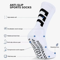 Chaussettes de football tricotées personnalisées en coton Chaussettes de sport pour le football à tube moyen Chaussettes de football antidérapantes avec logo personnalisé
