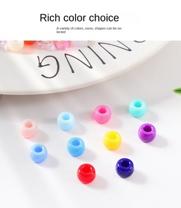 Wholesale Acrylic <strong>Pony</strong> <strong>Beads</strong> Bucket Pack Transparent Solid Color DIY Big Hole <strong>Beads</strong> 500g/Bag Loose <strong>Beads</strong> for Jewelry Accessories - Product Image 4