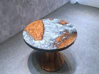 Ensemble de table à manger en bois massif suspendu et en résine époxy Offre Spéciale pour cuisine hôtels et villas accessoires de cuisine accessoirisés