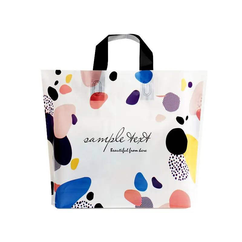 Полиэтиленовая Подарочная сумка для покупок с индивидуальным логотипом, сумка-переноска с ручкой Solf Loop