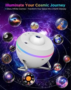 Nouveau projecteur de galaxie 13 en 1 HD planétarium étoile projecteur minuterie dynamique météore et rvb effets d'éclairage enfants adultes chambre décor - Product Image 3