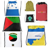 Pochette à cordon renforcée avec logo personnalisable pour plusieurs régions, sac de rangement polyvalent pour les loisirs et les voyages en plein air