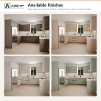 Meuble de cuisine en bois massif sur mesure, aménagement en U minimaliste, livraison en kit, boîtes en panneaux mélaminés et rangement coulissant
