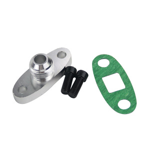 อะแดปเตอร์หน้าแปลนท่อออยล์เทอร์โบชาร์จเจอร์ AN10 สำหรับ GT40 GT42 GT45 GT47 GT55 T3 T4 ODF-01 สีเงิน อะไหล่สำหรับดัดแปลงและอัพเกรดท่อ - Product Image 1