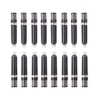 Cartouches d'encre courtes mini standard européennes de 39 mm de long, bleues/noires, en plastique de 2,6 mm pour stylo-plume