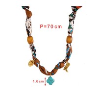 Collar de tela con colgante geométrico en capas, estilo hip-hop, personalizado, de la serie Western, con botas de vaquero de acero de titanio INS, transfronterizo