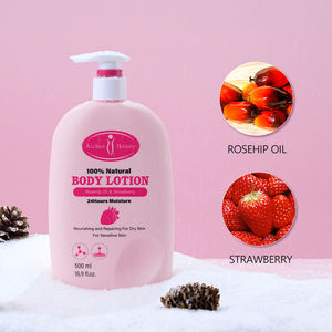 Loción Corporal de Rosa Mosqueta 100% Natural con Fresa, Nutritiva y Reparadora para Piel Seca, Loción Corporal Blanqueadora Perfecta 24h - Product Image 4