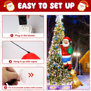 Décoration de Noël Modèle Gonflable Chien de Noël Mordant le Pantalon du Vieil Homme LED Gonflable Light up Vente Chaude Transfrontalière - Product Image 5