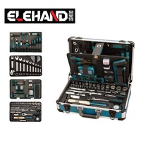 Ensemble d'outils de 178 pièces en acier CR-V, étuis à outils en aluminium, outils de réparation automobile professionnels, clé à cliquet, jeu de pinces