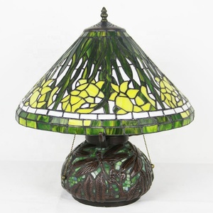 Lampes de bureau sur mesure LongHuiJing, style Tiffany, abat-jour en verre teinté en bambou, lampe de table pour la décoration d'hôtel - Product Image 4