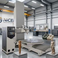Routeur CNC vertical 5 axes Rongchi 1500x2500mm pour la sculpture 3D de meubles, statues et moules – Vente directe usine