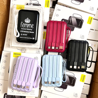 Batterie externe 10000 mAh avec logo personnalisé, charge rapide 22,5 W, câble intégré, mini batterie externe, porte-clés, batterie externe 10000 mAh, Power Pack
