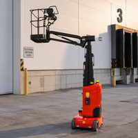 Plateforme de travail aérienne verticale électrique mini, certifiée CE, à mât vertical autopropulsé, à vendre