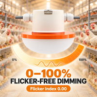 Lampe LED 48V pour volailles, étanche IP67, sans scintillement, gradation 0-100%, distribution uniforme de la lumière, pour poulets de chair, poules pondeuses et poulaillers