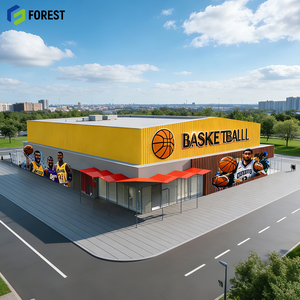High Performance Metal Basketball Stadium Structure Weather Resistant <b>Indoor</b> Playing Ground Construction Firm - Product Image 1