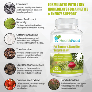 Private Label Fat Burner & Appetite Suppressant Capsules with Chromium Reduces Cravings Supports Fullness Energy Support Capsule - Product Image 5