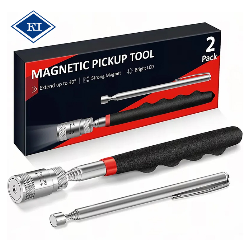 1 - 25Lbs Telescoping Magnetic Pick-up Tools Magnet Extension Tool With LED Light for Repairing and Lighting · image 4