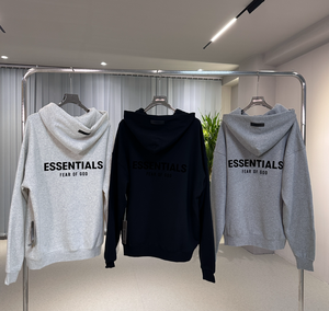 Fear of 22 Autunno/Inverno Felpa con Cappuccio Oversize Leggera in 100% Cotone con Stampa Floccata 'God Letters' e Motivo Floreale Essenz - Product Image 1