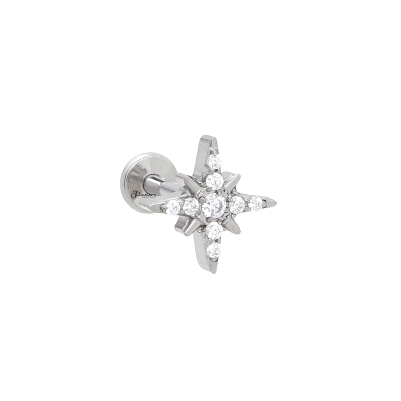 Lincy Square Opal Titanium Threaded Push
