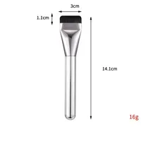 Kuas Makeup Kosmetik Bulu Nilon untuk Meratakan Foundation Cair, Kuas Spatula Pipih untuk Makeup