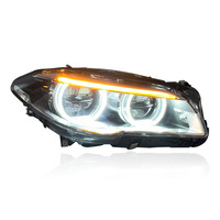 Feux avant SJC Auto V2 Style Dual Drl pour BMW F10 F11 F18 Série 5 2011-2017, phares LED jaunes et blancs, feux de jour DRL 525 528i