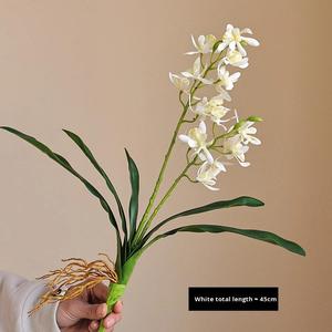 Orchidée Phalaenopsis Artificielle Faite à la Main, 2 Branches, Toucher Réel, pour Décoration Maison, Mariage, Noël - Vente en Gros - Product Image 6