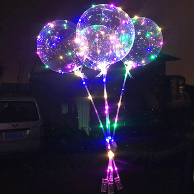 Высококачественные декоративные цветные светодиодные воздушные шары bobo из ТПУ для детей