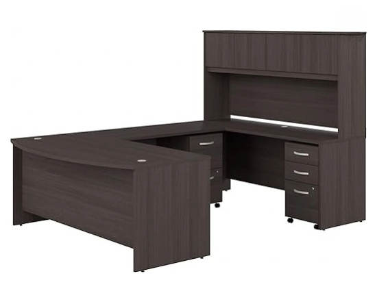 Corner Desk Bookshelf Integrated Table Modern