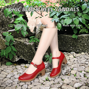 รองเท้าส้นสูงแบบสวมสำหรับงานแต่งงาน ดีไซน์หรูหรา ตัดเย็บแบบเว้า ส้นเหลี่ยม วัสดุ PU พื้นรองเท้าทำจากยาง แฟชั่นทันสมัย ดีไซน์คลาสสิก เหมาะสำหรับทุกคน - Product Image 2