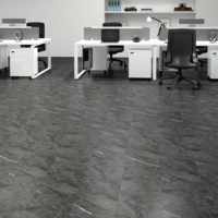 Kunststoff-Verbundstoff SPC-Bodenbelag mit Steinoptik, wasserdicht, Klick-System, starrer Kern, steinerne Textur, SPC-Vinylboden für Badezimmer und Hotel