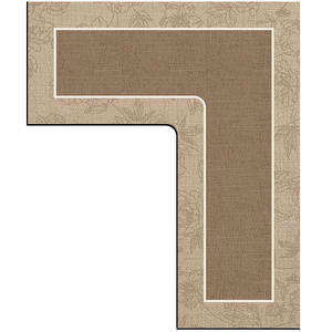 Tapis de cuisine Seino en diatomite en forme de L, antidérapant, absorbant l'huile, lavable, couleur unie, pour sol de cuisine - Product Image 1