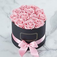 Kotak Kemasan Bunga Valentine Lingkaran Mewah Murah Cajas De Karton Para Flores Redondas Kotak Hadiah Bulat untuk Bunga