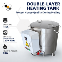 Cuve de chauffage électrique pour miel en acier inoxydable 304 de qualité alimentaire 150L, machine à cristallisation de miel et à fusion de cire